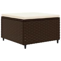 8-delige Loungeset met kussens poly rattan bruin - thumbnail
