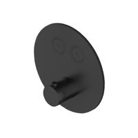 Douchethermostaat Hotbath Cobber Inbouw 2 Pushbuttons Rond Mat Zwart (excl. inbouwdeel) - thumbnail