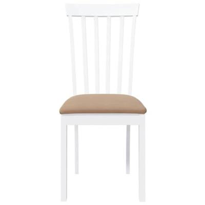 Eetkamerstoelen met kussens 2 st massief hout rubber wit