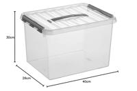 Sunware Q-line box 22 liter transp/metaal - thumbnail