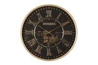 Wandklok rond Uneman S zwart/antiek brons Countryfield - Countryfield - thumbnail