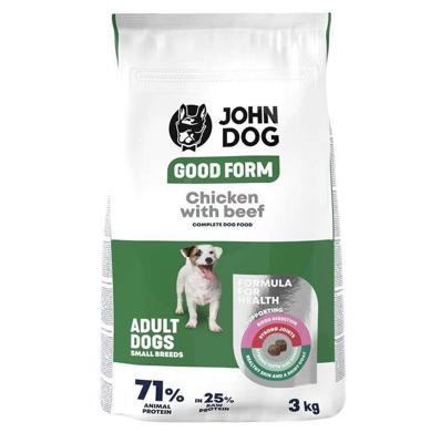 JOHN DOG Good Form Small breeds Chicken with beef - droog hondenvoer - 3kg