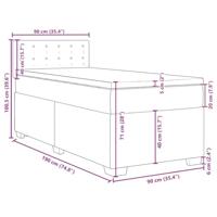 Boxspring met matras fluweel donkergroen 90x190 cm - thumbnail