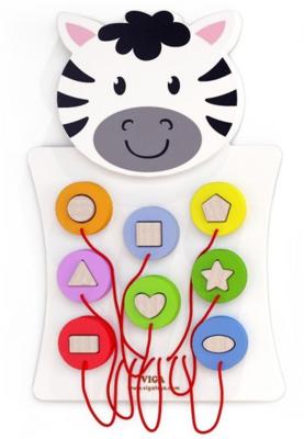 VIGA activiteitenboard, zebra, afm 36x55x3,5 cm, 1 stuk