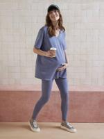 Tweedelig zwangerschapspak homewear leiblauw - thumbnail