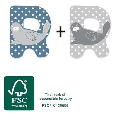 Small Foot - houten dieren kinderletter - r