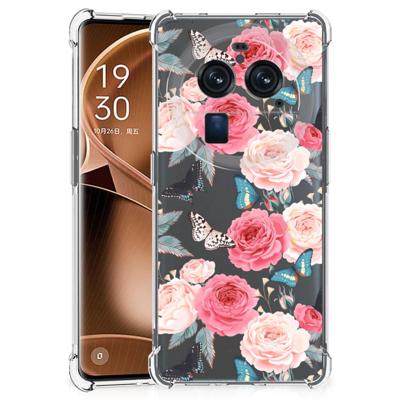 OPPO Find X6 Pro Case Butterfly Roses OPPO Find X6 Pro Case Butterfly Roses