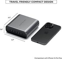 Satechi ST-C200GM-EU USB-oplader 200 W 6x USB-C USB PD 3.1 Grijs Binnen - thumbnail