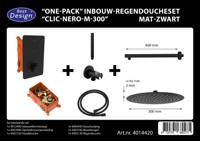 Best Design Regendoucheset One Pack Inbouw Thermostaat Nero M300 Mat Zwart - thumbnail