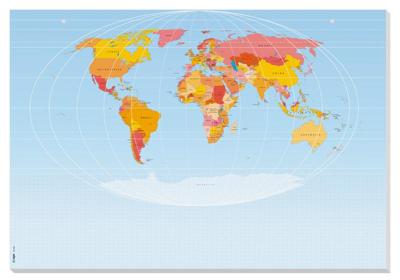 Sigel World Map HO560 Bureau onderlegger Blanco Meerdere kleuren (b x h) 595 mm x 410 mm
