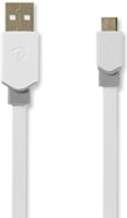 Kabel USB 2.0 | A male - Micro-B male | 1,0 m | Wit - thumbnail