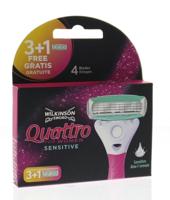 Wilkinson Wilkinson Quattro For Women Sensitive Scheermesjes - 4 Stuks - thumbnail