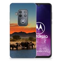 Motorola One Zoom | TPU Hoesje | Olifanten - thumbnail