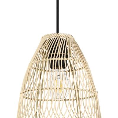 Eglo Eetkamer hanglampAyesgarth met rieten kappen - 43867