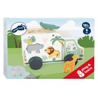 Small Foot - houten vormenstoof jeep safari, 6dlg. - thumbnail