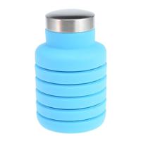Portable silicone water fles intrekbare vouwen koffie fles outdoor reizen drinken sport drinken waterkoker capaciteit: 500ml (blauw) - thumbnail
