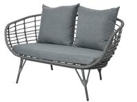 Evora loungeset wicker grijs Decoris - Decoris - thumbnail