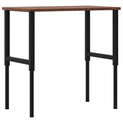 VidaXL Werkbank rechthoek 100x60x(71,5-98) cm eikenhout donkerbruin VidaXL Werkbank rechthoek 100x60x(71,5-98) cm eikenhout donkerbruin