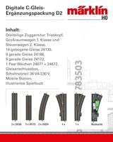 H0 Märklin C-rails (met ballastbed) 24802 Uitbreidingsset Digitaal D2 - thumbnail