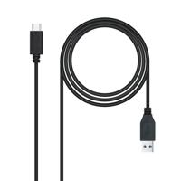 NANOCABLE 10.01.4001-L150 USB-kabel 3.1 Gen2, hoofdgebruik voor mobiele telefoons, tablets, overdrachtssnelheid tot 10 Gbit/s, tot 3 ampère lading, stekker op stekker, zwart, 1,5 m - thumbnail