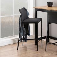 Bendt Barstoel 'Nuna' Stof, kleur Grijs (zithoogte 67cm) - thumbnail