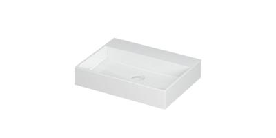 Wastafel United Porselein zonder kraangat incl. porseleinen click plug en verborgen overloop systeem 60 cm x 45 cm x 11 cm Glans wit 0206001 Wastafel United Porselein zonder kraangat incl. porseleinen click plug en verborgen overloop systeem 60 cm x 45 cm x 11 cm Glans wit 0206001