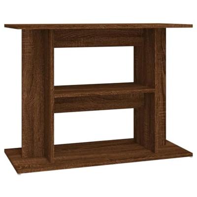 VidaXL Aquariumstandaard 80x35x60 cm bewerkt hout bruin eikenkleur - thumbnail