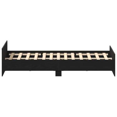 Bedframe zonder matras 200x200 cm bewerkt hout zwart eikenkleur