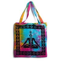 Tote Bag Katoen - 7 Chakra Meditatie Kleurrijk (45 cm) - thumbnail
