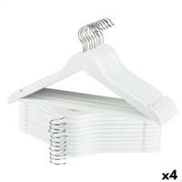 Kleerhangerset Max Home Wit Hout Staal 44,5 x 23 x 1 cm 20 Onderdelen (4 Stuks) - thumbnail