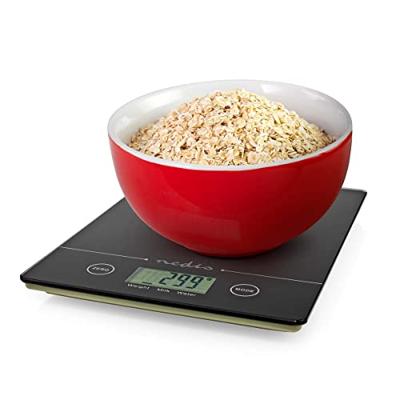 Nedis Keukenweegschalen | Digitaal | Glas/Plastic | CR 2032 batterij | Zwart