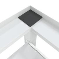 Wasmachine- en drogerverhoger met uittrekbare schappen wit - thumbnail