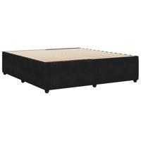 Bedframe zonder matras 200x200 cm fluweel zwart - thumbnail