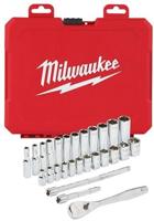 Milwaukee Accessoires 1/4” ratel en doppenset | metrisch | 28-delig - 4932464943 - thumbnail