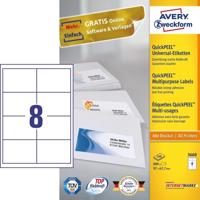 Etiket Avery Zweckform 3660 97x67.7mm wit 800stuks - thumbnail