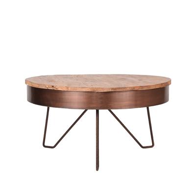 LABEL51 salontafel 'Saran' 80x80x43 cm, kleur Koper