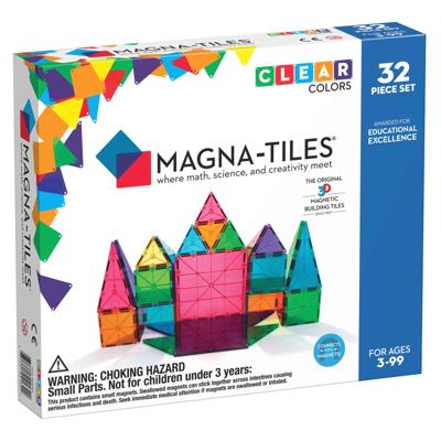 Magna-Tiles Clear Colors 32 stuks Magna-Tiles Clear Colors 32 stuks