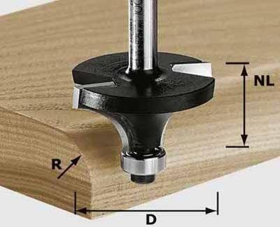 Festool Accessoires HW S8 D38,1/R12,7 KL Afrondfrees | 491016 Festool Accessoires HW S8 D38,1/R12,7 KL Afrondfrees | 491016