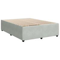 Boxspring met matras fluweel lichtgrijs 160x200 cm - thumbnail
