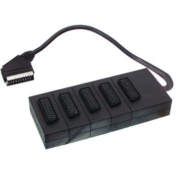 Scart verdeelbox voor het aansluiten van 5 apparaten Scart verdeelbox voor het aansluiten van 5 apparaten