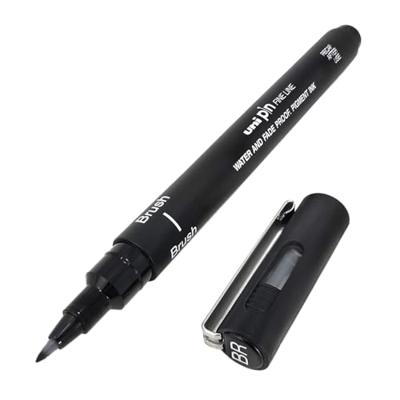 Fineliner uni-ball pin brush f zwart | 12 stuks