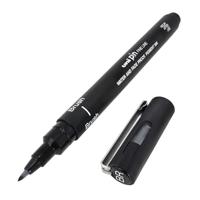 Fineliner Uni-ball Pin brush fijn zwart | 12 stuks - thumbnail
