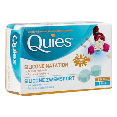 Quies Gehoorbescherming Silicone Zwemsport Kind 3 Paar Oordoppen