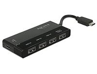 Delock USB 3.1 Gen 1 externe USB Type-CTM > 4x USB Type-A en 1x USB Type-CTM PD - thumbnail