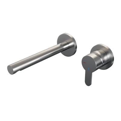 Inbouw Wastafelmengkraan Brauer Brushed Edition Coldstart Rechte Uitloop Korte Platte Hendel Rechts Geborsteld RVS PVD Met Rozetten Brauer Inbouw Wastafelmengkraan Brauer Brushed Edition Coldstart Rechte Uitloop Korte Platte Hendel Rechts Geborsteld RVS PVD Met Rozetten Brauer