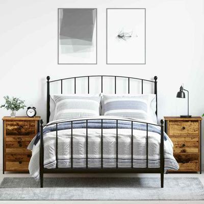 Nachtkastje Oud hout 40 x 36 x 60 cm Gelaagd hout en metaal