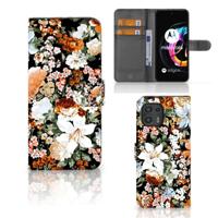 Hoesje voor Motorola Edge 20 Lite Dark Flowers - thumbnail