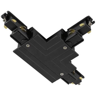 SLV T-connector voor S-TRACK 3-fasesysteem/aarde binnen links, zwart, dimbaar