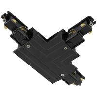 SLV T-connector voor S-TRACK 3-fasesysteem/aarde binnen links, zwart, dimbaar - thumbnail