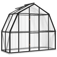 VidaXL Broeikas met basisframe 3,3 m² aluminium antracietkleurig - thumbnail